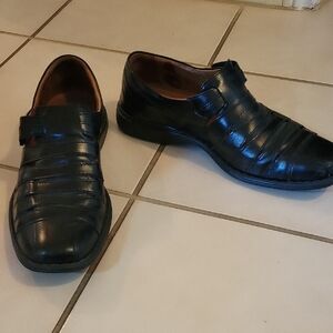 Men's Josef Seibel black leather shoes Size 10.5